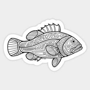 Native Inspired Rock Cod Sticker